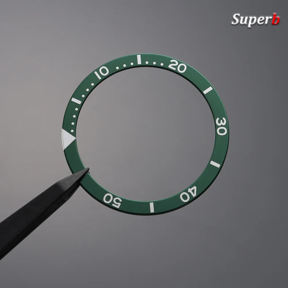 Size 38mm*31.5mm Watch Bezel Insert Aluminium Rings for SKX007 Flat Bezel Men Watches Cases Replace Parts with Sticker for SKX