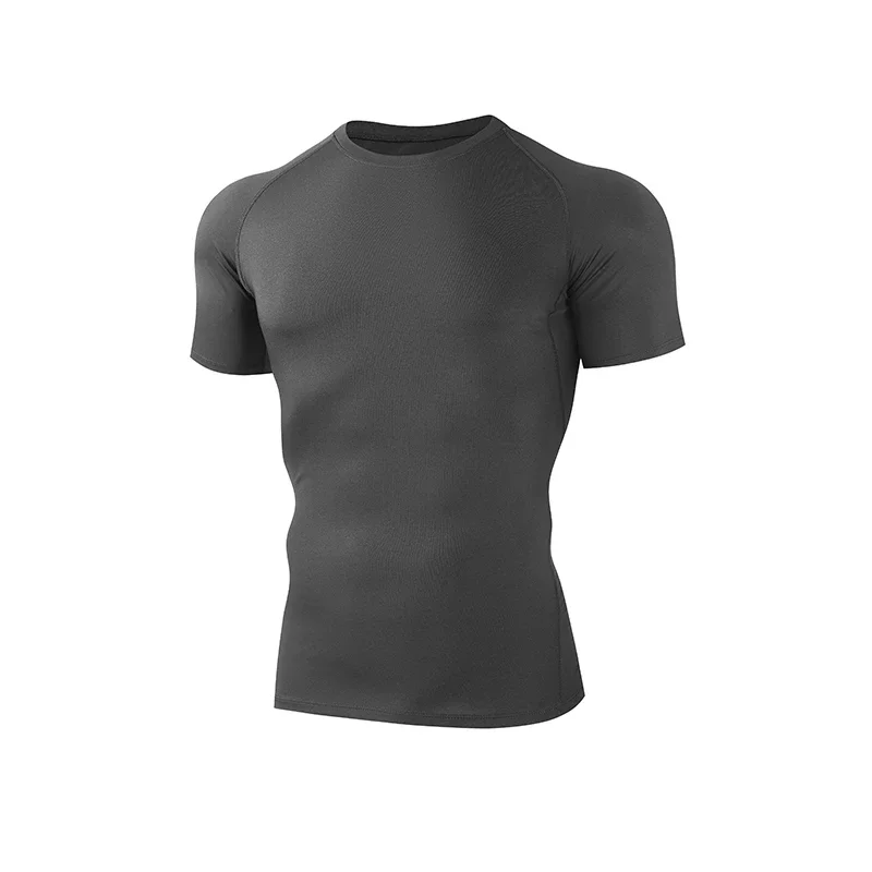 Nuova maglietta sportiva da basket, abbigliamento da palestra aderente da uomo, maglietta ad asciugatura ad alta velocità di proiettile, top da allenamento che assorbe il sudore