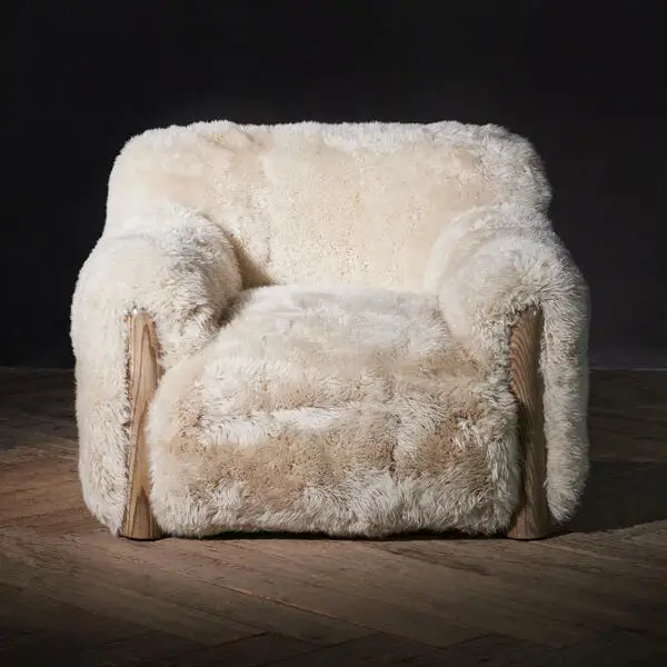 

Customized Sofa Living Bedroom Furniture Single Seat boucle Solid Wood Chair Sofa