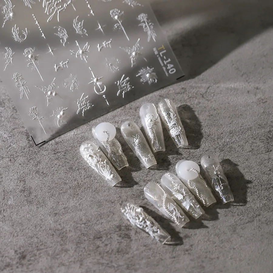 1pcs 5D Rhinestones ผีเสื้อสติกเกอร์เล็บ Kawaii AB เงาผีเสื้อกาวตกแต่งเล็บรูปลอกออกแบบเล็บเครื่องมือ