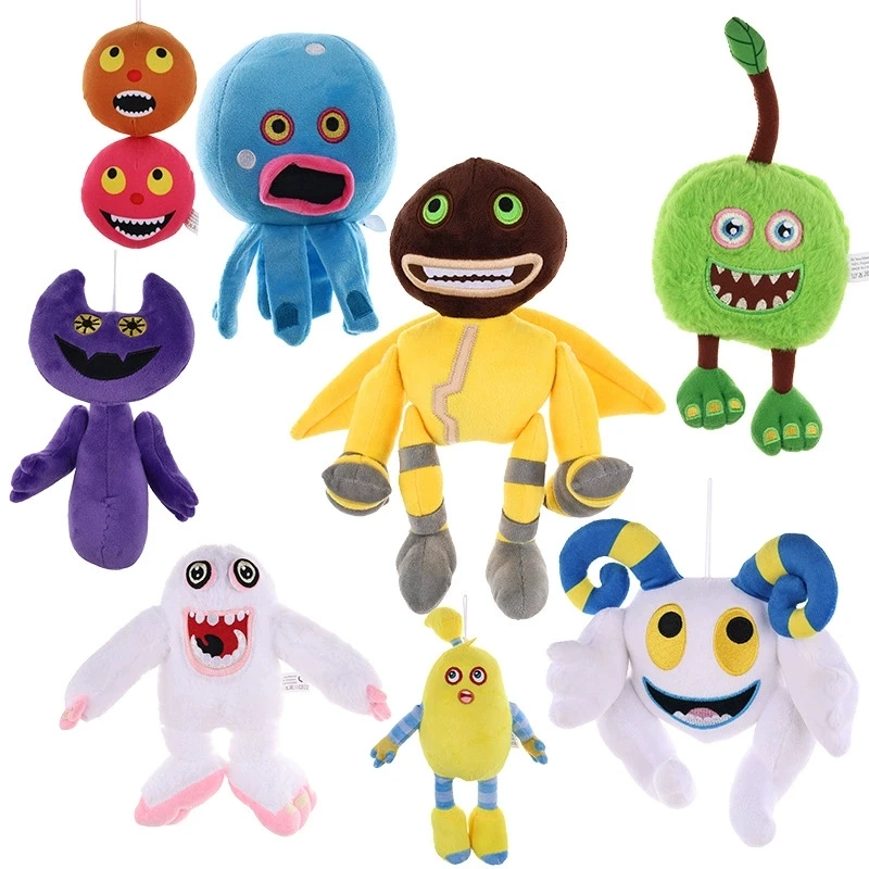 Peluches Kawaii My Singing Monsters, juguete de peluche, juego de dibujos animados, Wubbox, juguetes de peluche, juego de terror de peluche suave, puertas, muñeco de peluche para niños