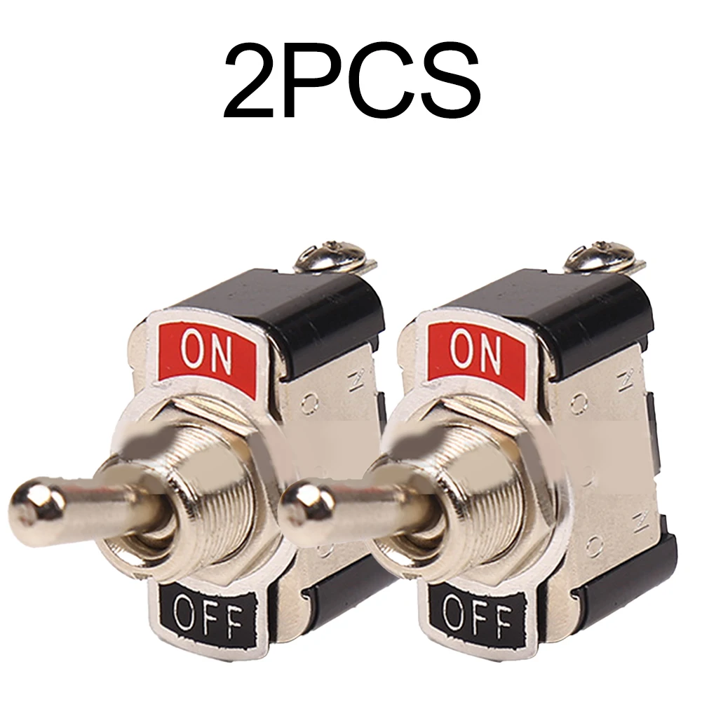 2pcs 15A 250VAC Double Throw Toggle Switch Heavy Duty On-Off 2 Position Waterproof Toggle Switch For Car Modification Joystick