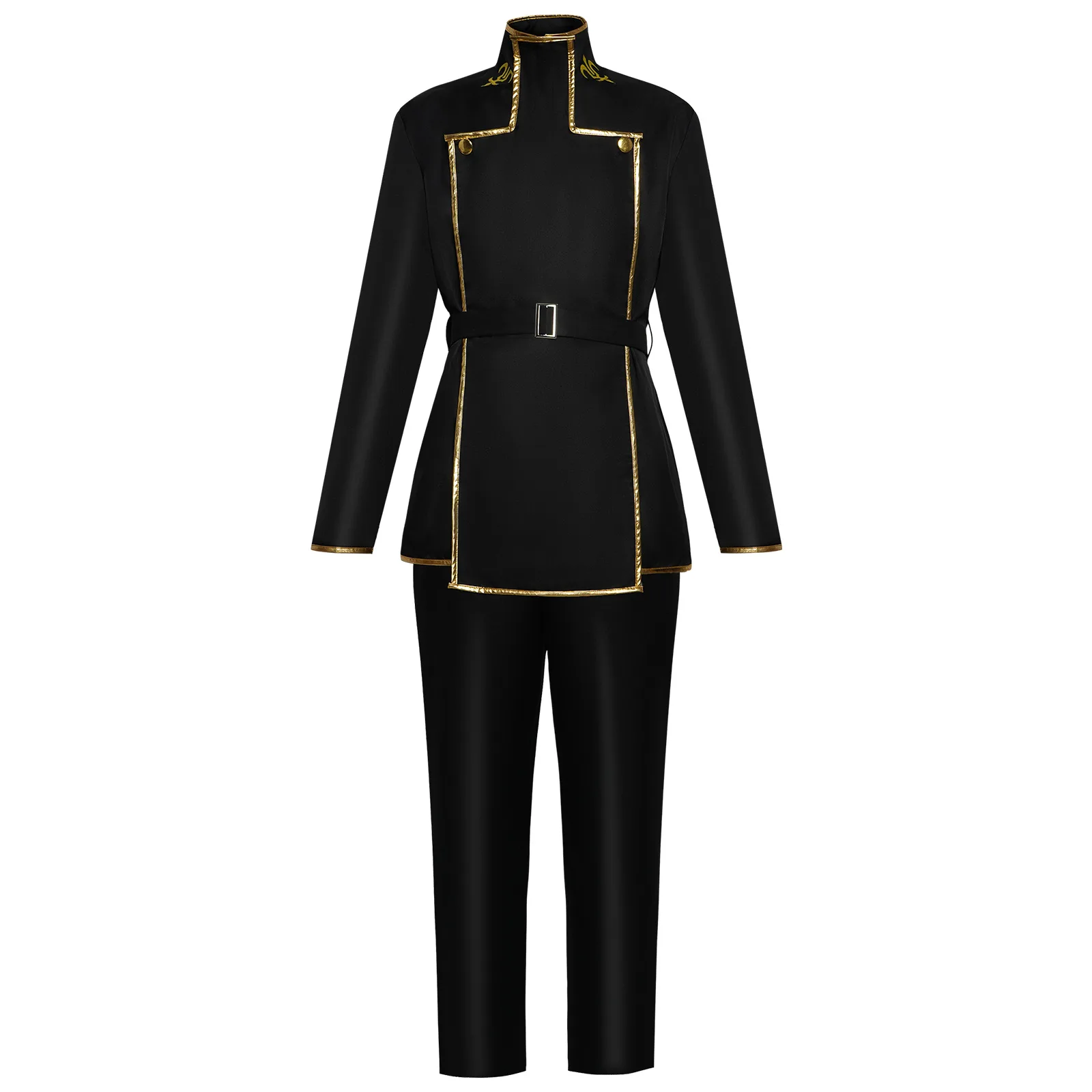 Lelouch Lamperouge Anime Cosplay Traje, Uniforme Preto, Homem Roupas Halloween