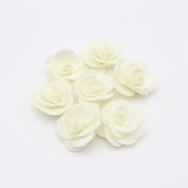 3.5cm Camellia Handmade Small Flower Diy Hair Accessories Earrings Corsage Collar Flower Clothing Accessories Small Cloth Flower