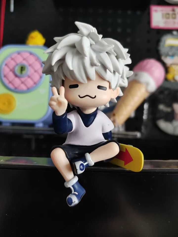 

В наличии Фигурка Hunter x Hunter Killua Zoldyck — милый знак мира, сидящая поза, статуя из ПВХ, чехол для автомобиля и ПК, декор, коллекционный подарок