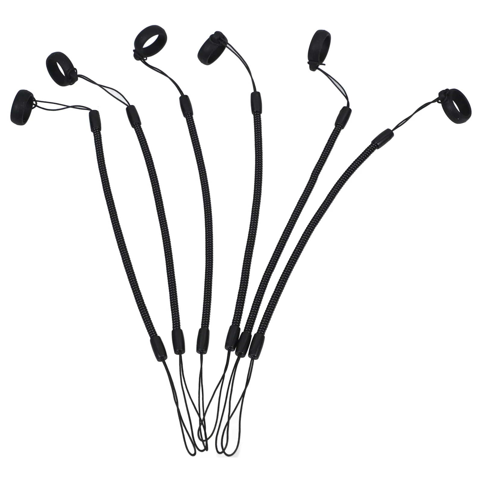 6 Pcs Anti-lost Lanyard Pens Coil Spring Straps Stylus Holder for Tether Tablet Stand Leash