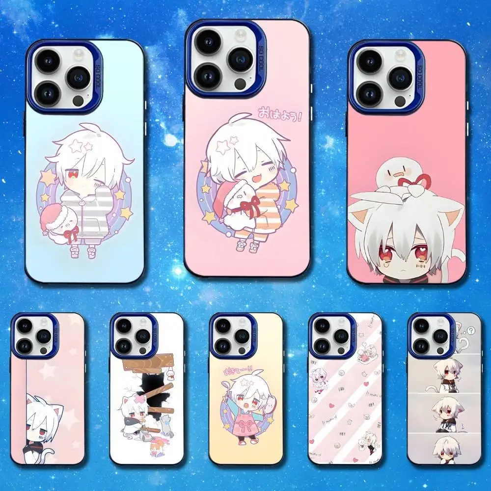 حافظة هاتف Singer M-Mafumafu Ctue لهاتف iPhone 13,12,11,Mini,XS,17,16,15,14,Pro,SE,MAX غطاء سيليكون أزرق غير لامع