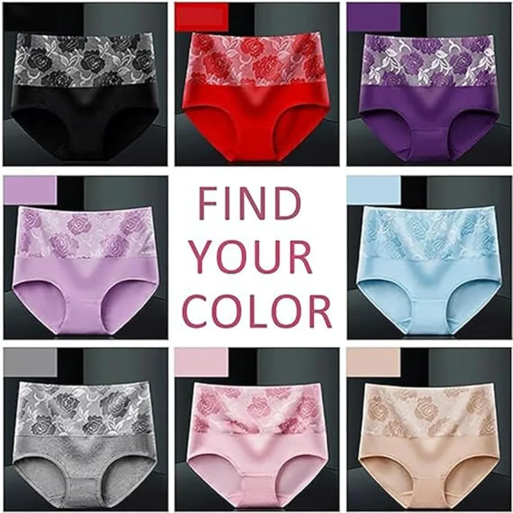 Cotton High Waist Incontinence Panties Breathable Soft Briefs Knickers High Fit Comfortable High Waist Leak Proof Panties