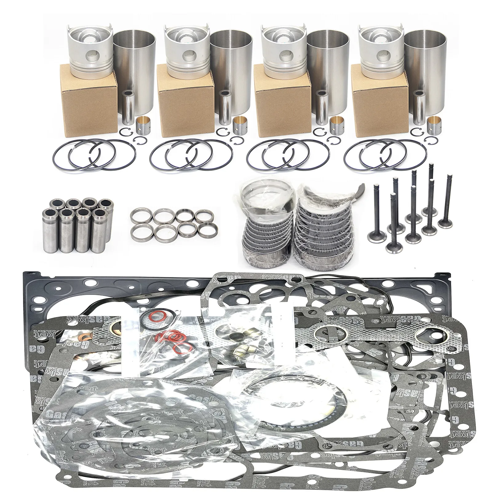 

5L STD Overhaul Rebuild Kit For Toyota Engine HILUX HIACE Gasket Piston Liner