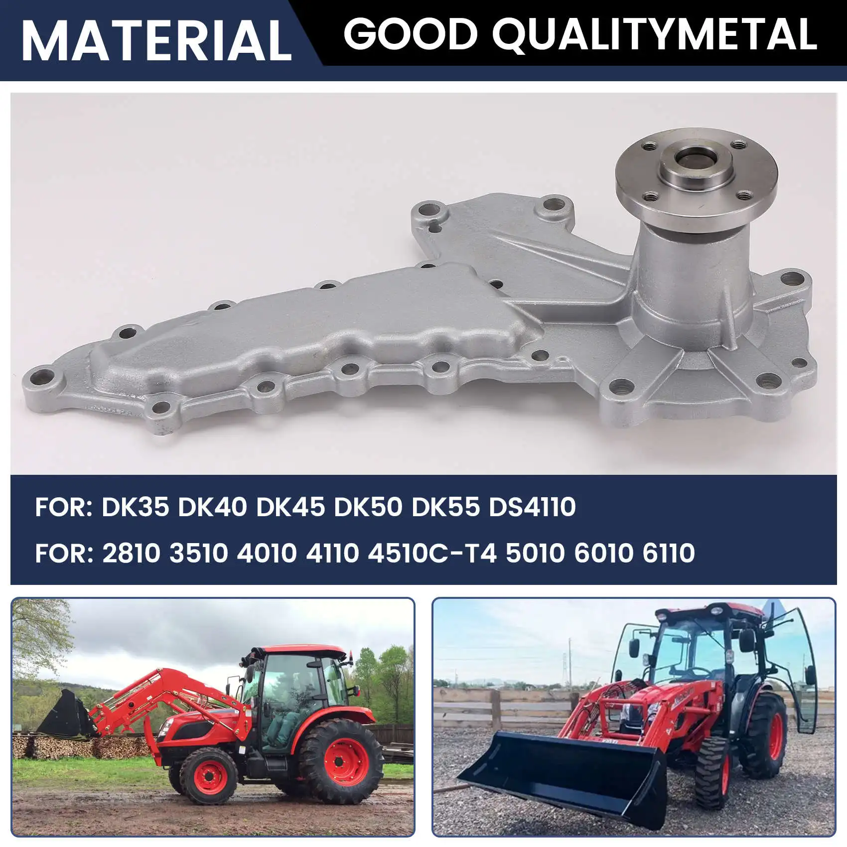 Water Pump E5800-73037 For Kioti DK35 DK40 DK45 DK50 DK55 DS4110 Mahindra 2810 3510 4010 4110 4510C-T4 5010 E580073037-A67F