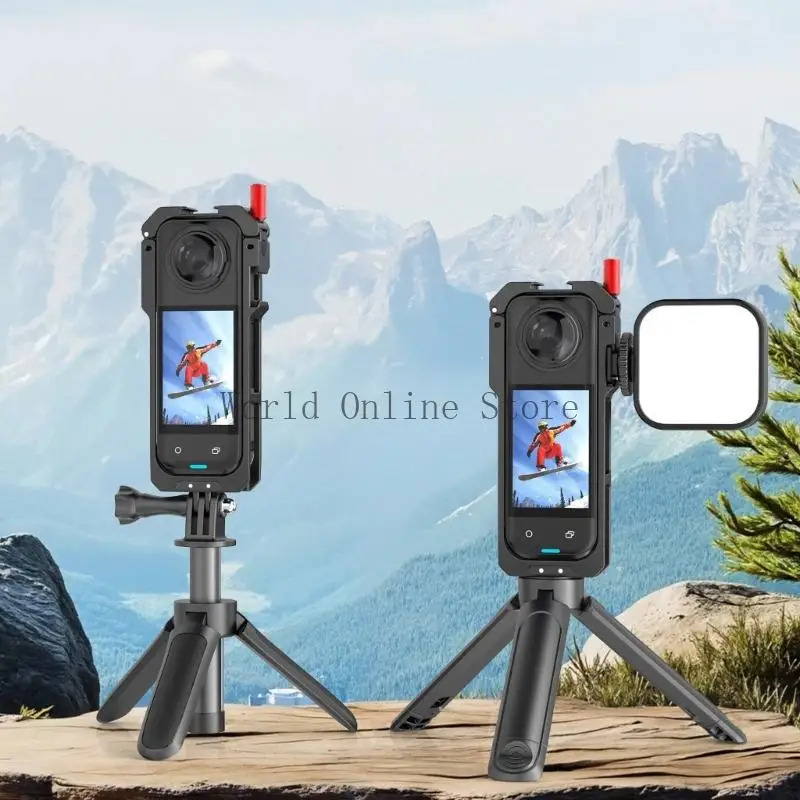 Camera Protective Cage Frame Lens Cover For 360 Easy Double Cold Shoe Mount 87HC