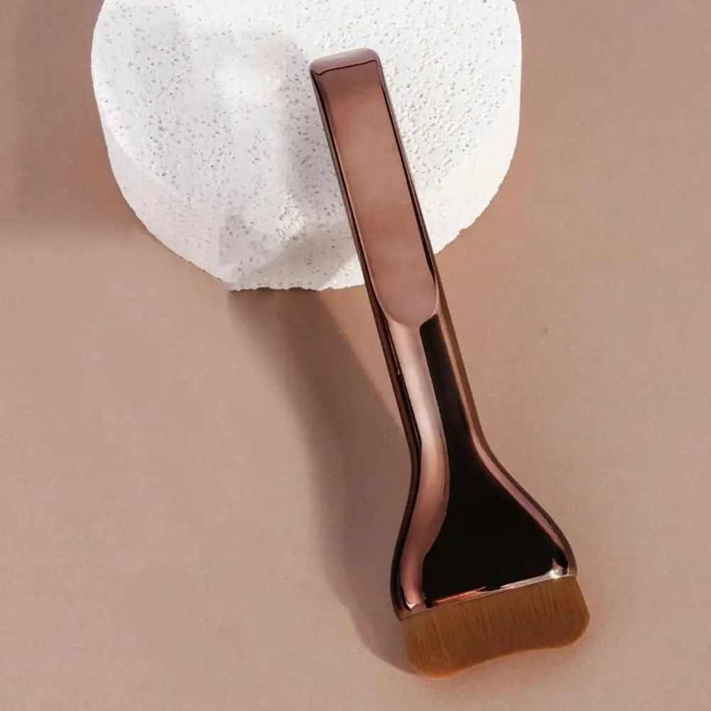 Professional Makeup Brush Professional Foundation Brush with Long Handle Flat Top Synthetic Bristles Liquid Makeup Applicator