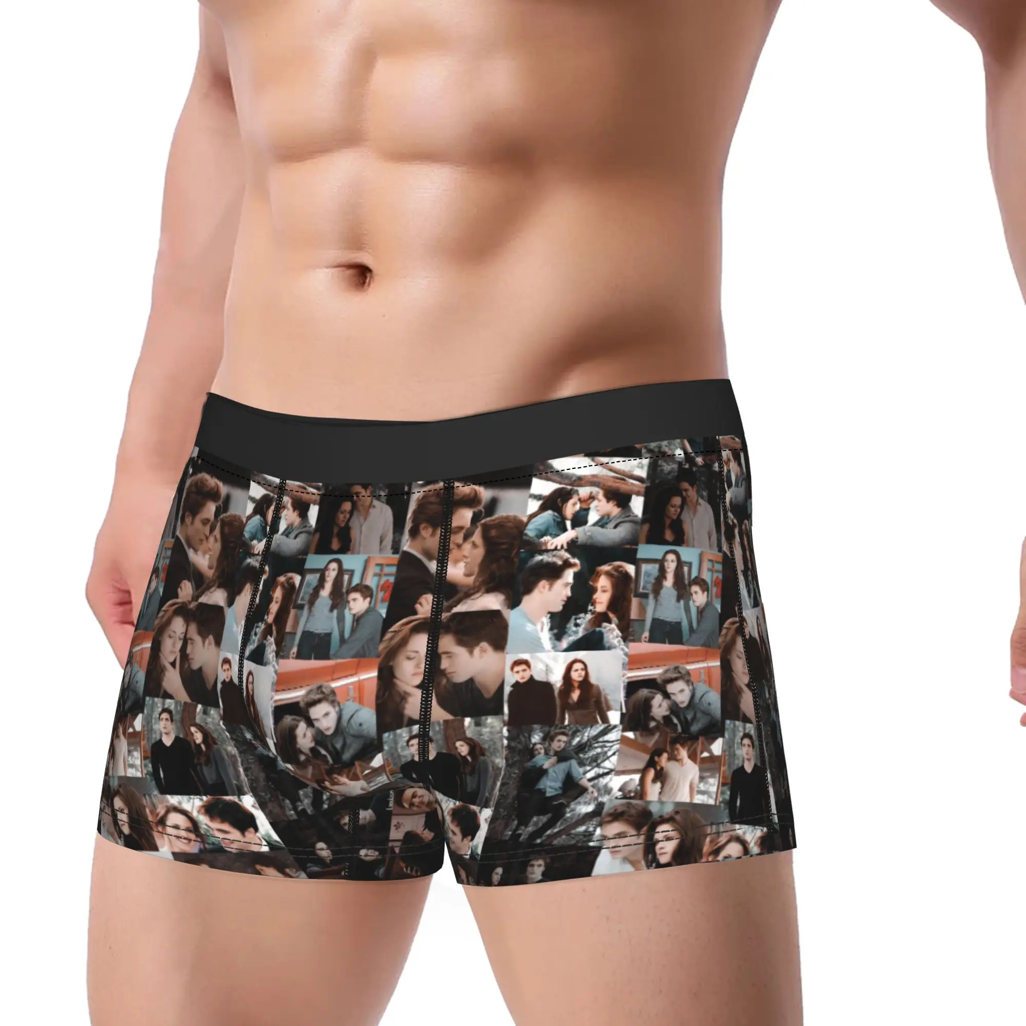 Man The Twilight Saga Movie Underwear Edward Vampire Bella Novelty Boxer Briefs Shorts Panties Homme Breathable Underpants S-XXL