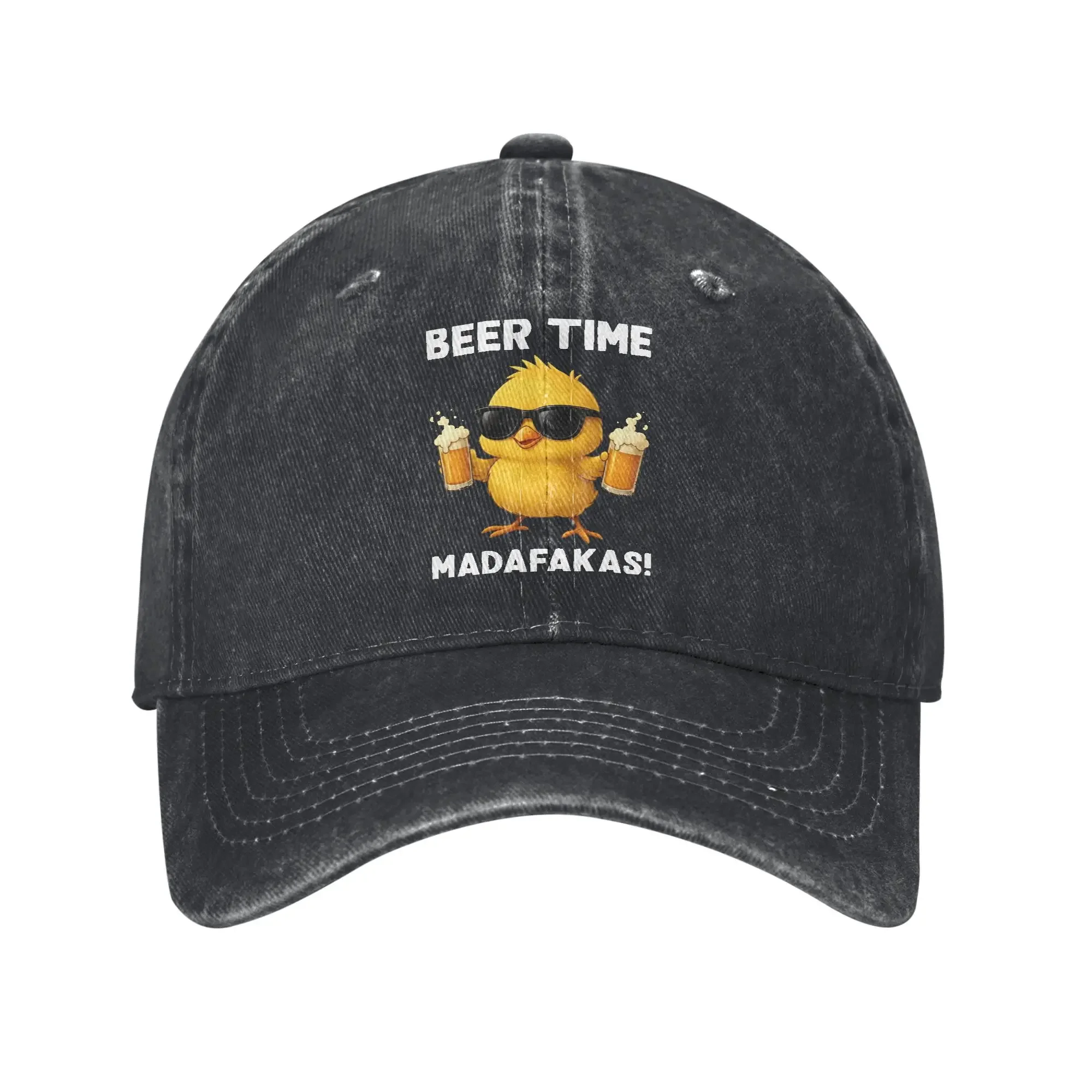 Beer Time Madafakas Sun Baseball Cap Drinking Unisex Men Print Trucker Hat Summer Y2k Retro Outdoor Gym Sunscreen Baseball Caps