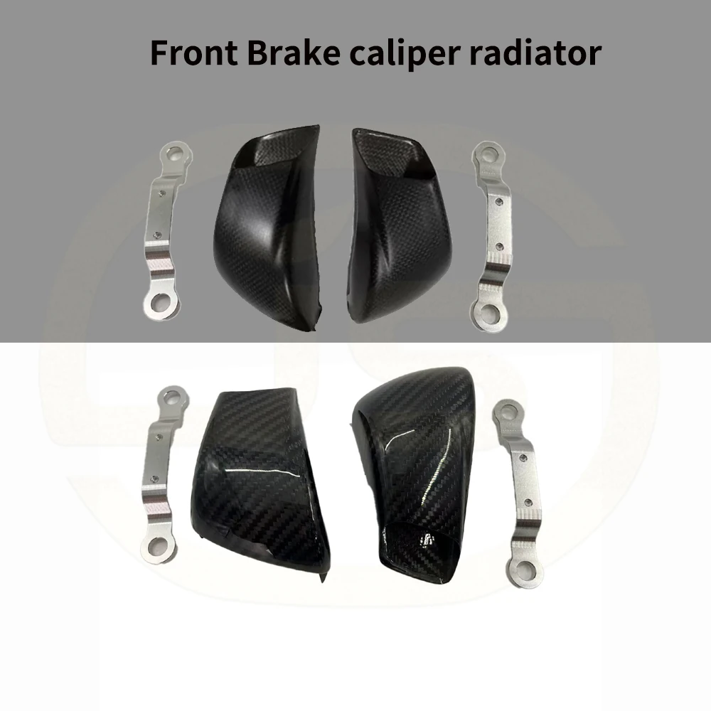 Carbon Fiber 108MM/100MM Front Caliper Radiator Cover Ducts Brake Cooling Mounting Suitable for YZF
