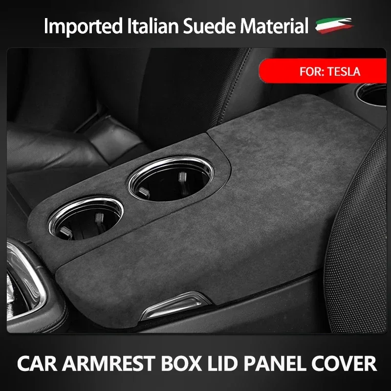 

Turn Fur For Porsche Panamera 2017-2023 Italy Super Suede Car Interior Accessories Armrest Cushion Cover Center Console Box Pad