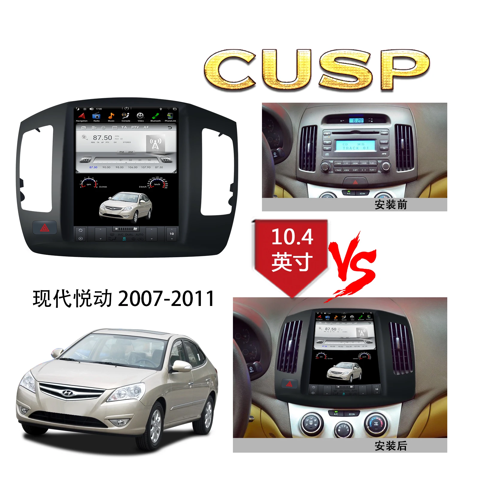 2Din Car Radio Wireless Carplay Android Auto GPS Navigator MP5 Player Glass Screen Wi-Fi FM BT Car Stereo