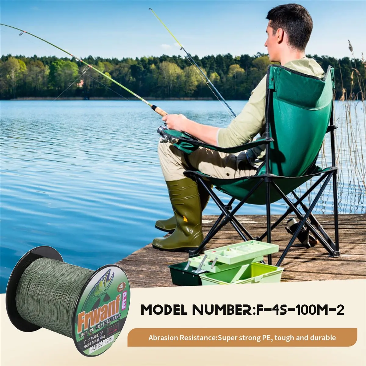 【CYBER MONDAY】 PE Braided Fishing Line 4 Strand 100M Super Strong Multifilament Thread for Carp Fishing Carp Lines 12Lb 2.0