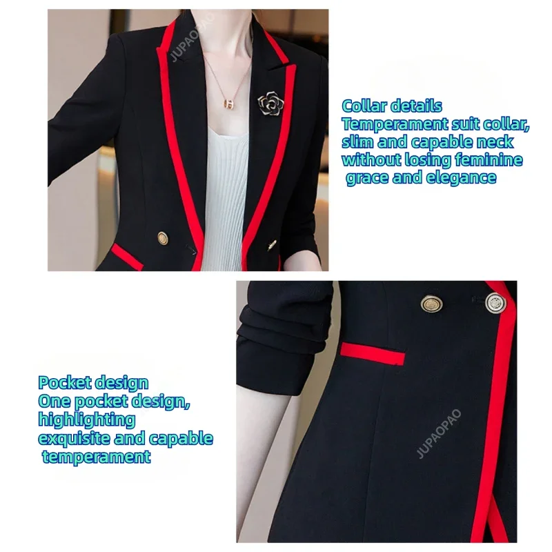 New Winter Long Sleeve Fashion Women's Clothing Suit Jacket Elegant Slimming Smooths Your Silhouette Professional Women's Pantsu