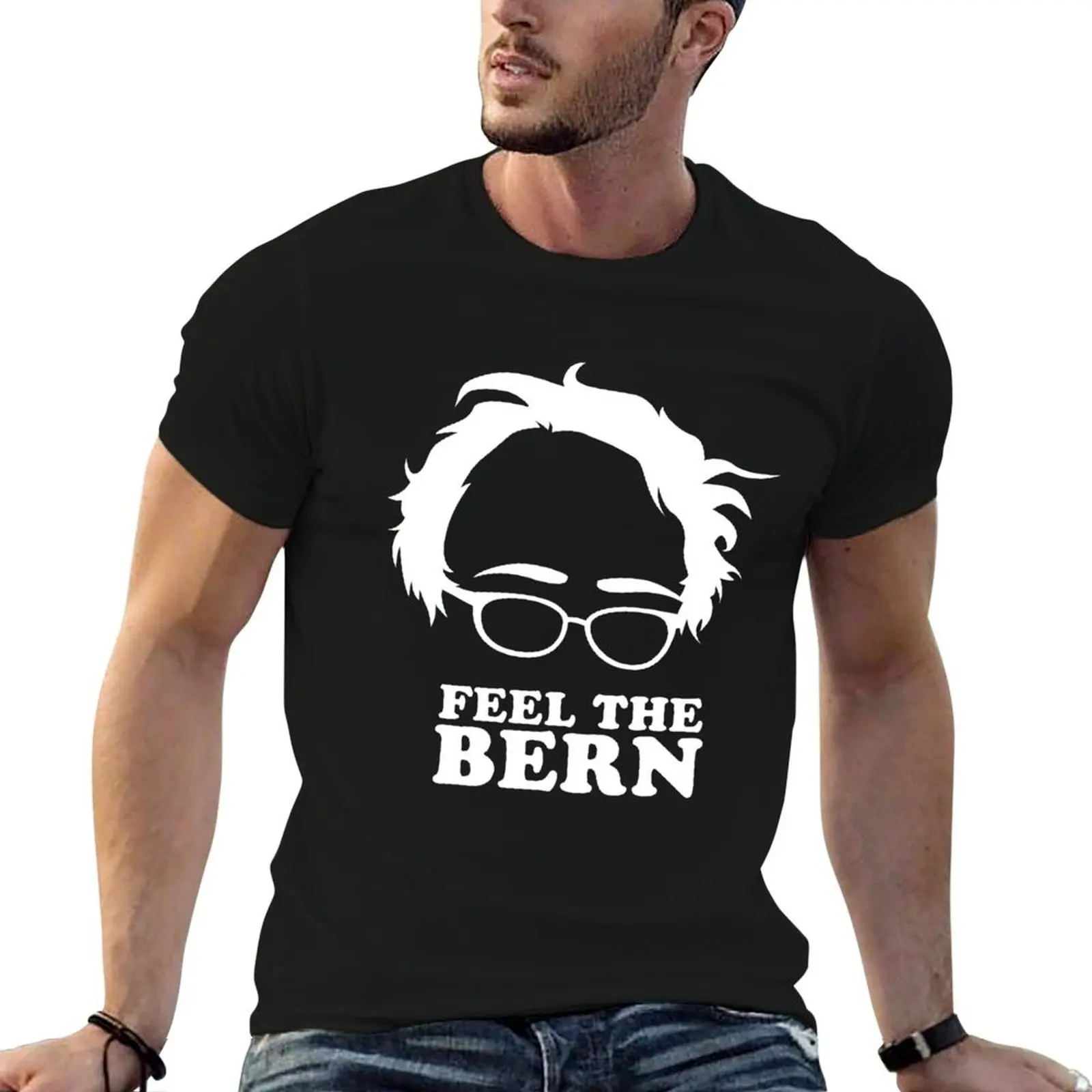 Feel the Bern T-Shirt Abstract Pattern Print Top