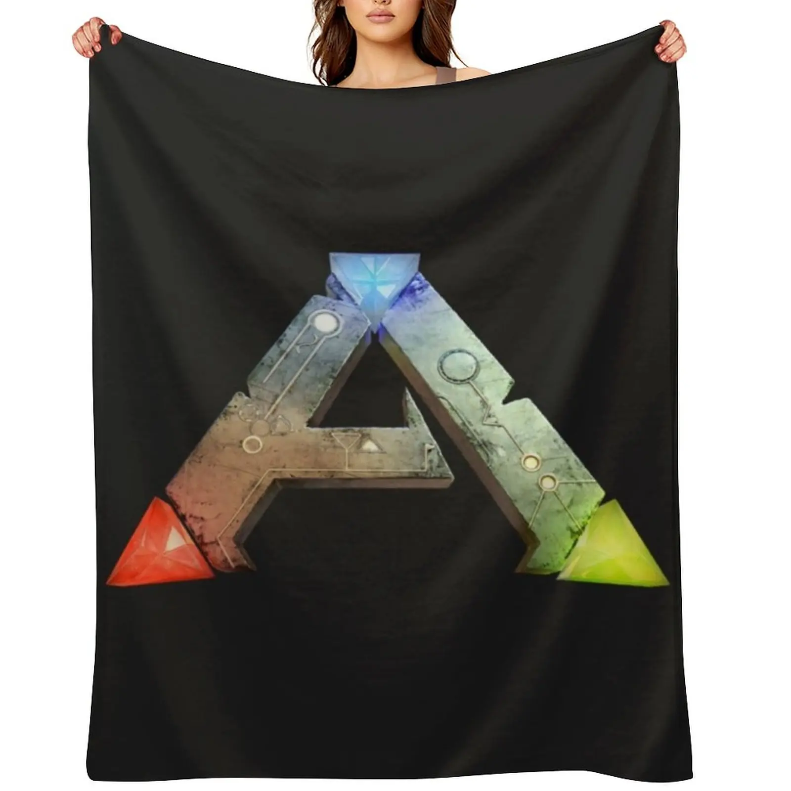 ARK Survival Evolved – couverture en flanelle avec logo, pour lits d'hiver, pour canapé décoratif, couvertures en fourrure