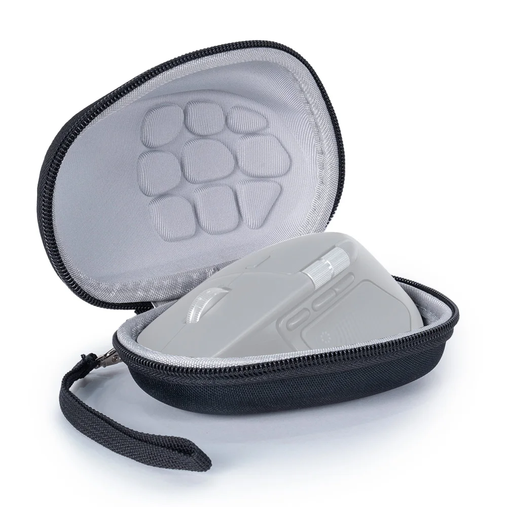 HASAKU Hard EVA Case for Logitech MX Master 4/3/3S – Shockproof Travel Pouch w/ Receiver Slot, Anti-Scratch Lining, Carabiner