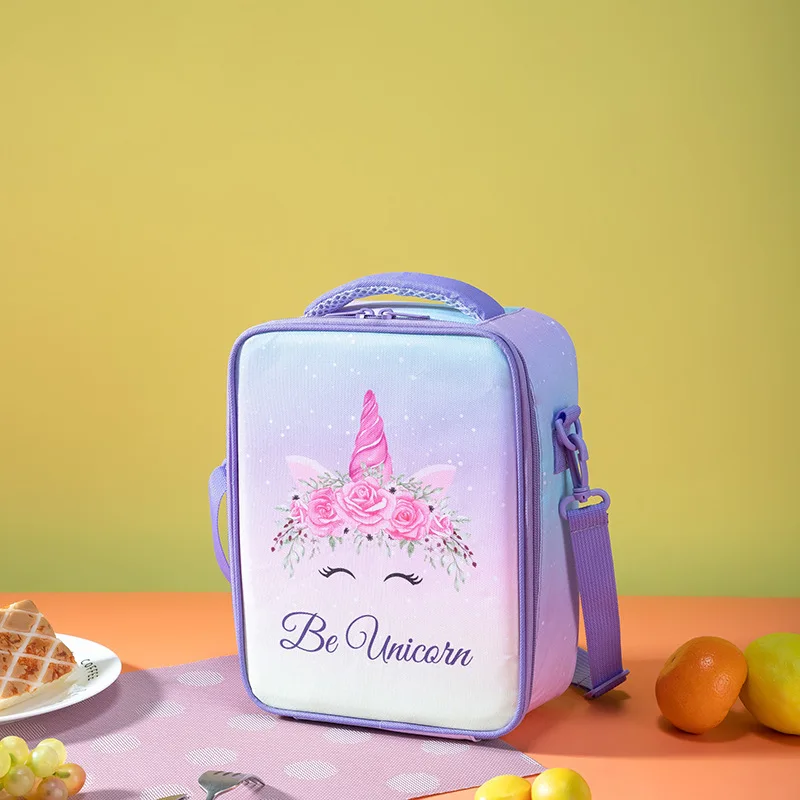 Portable Cartoon Tote Thermal Lunch Box Bag Aluminum Foil Office Student Bento Storage Insulation Bags