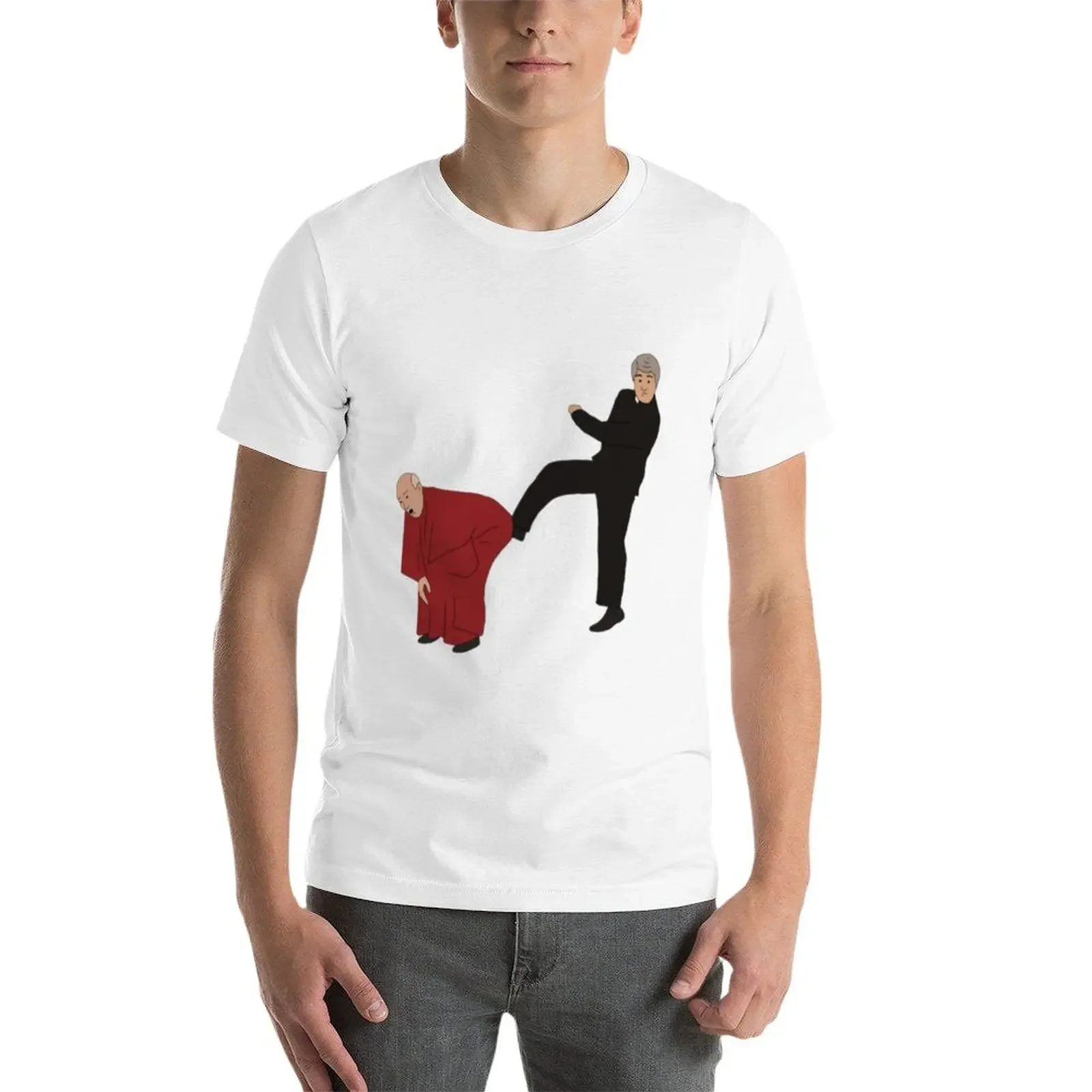Father Ted Kicking Bishop Brennan Up The Arse T-Shirt aesthetic clothes kawaii clothes mens vintage t shirts image 3
