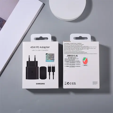 SAMSUNG 45W chargeur Super rapide pour Galaxy S24 S25 Z Flip Fold 6 5 4 S24 S23 S22 Note20 Ultra Plus A55 5A câble USB C vers USB C PD