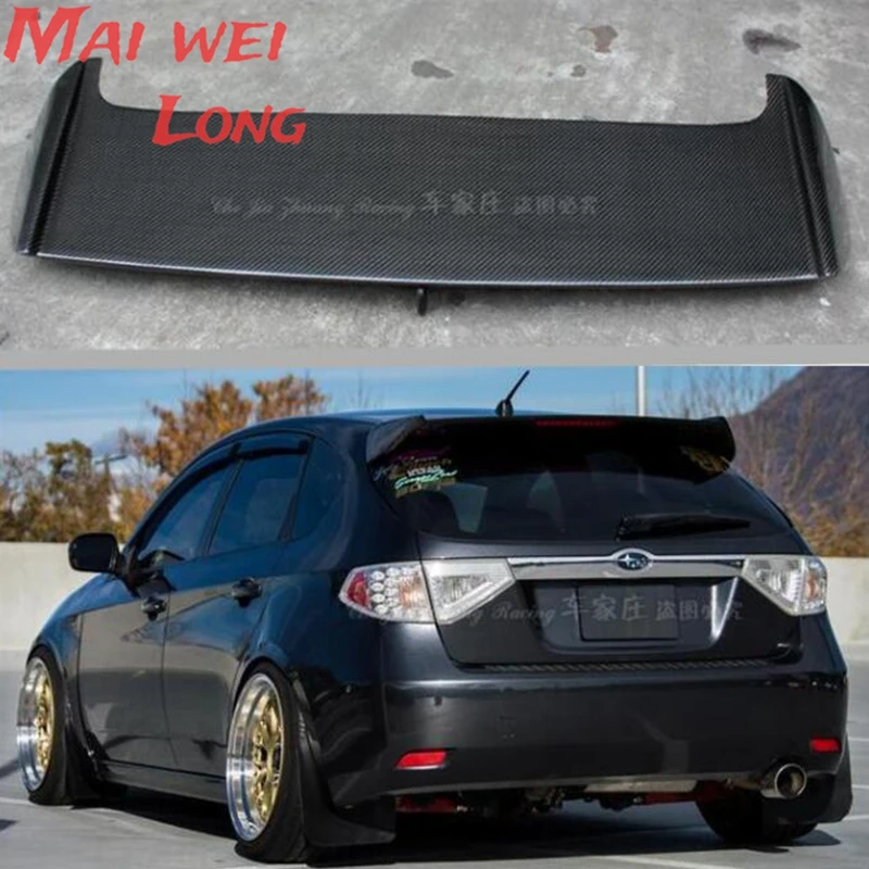 High Quality CARBON FIBER REAR WING TRUNK LIP SPOILER FOR  Subaru Impreza WRX STI X 10th 2008 2009 2010 2011 Year