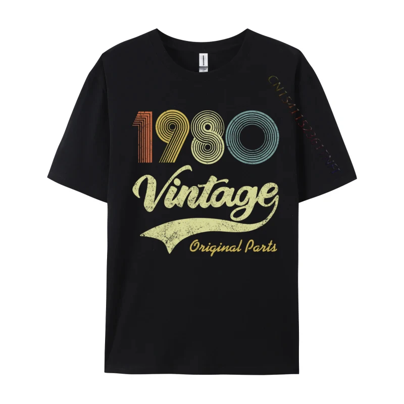 

Normal T Shirt 41 Years Old Made In 1980 Vintage 42nd Birthday T-shirts Fashion Slim Fit Cotton Mens Tops Shirts