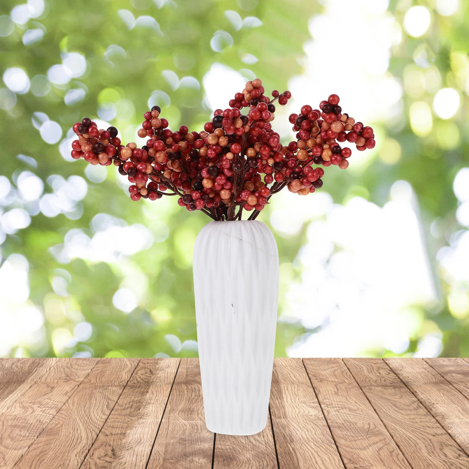 

12Pcs Christmas Berry Stems Artificial Red Decorative Berry Branches Xmas Holiday Decor Flower Arrangement Picks