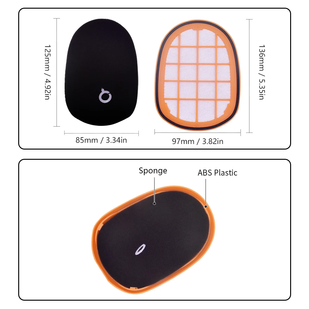 Compatible with Philips Speed Pro Max Aqua Handheld Vacuum Cleaner FC6812 FC6813 FC6822 FC5005/01 HEPA Filter Replacement Parts