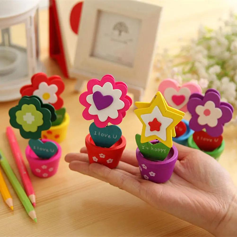 6Pcs Wooden Note Clips Natural Grain Design Stylish Photo Memo Holder for Home Decor Office Wall Art Gift Idea Note Paper Pegs