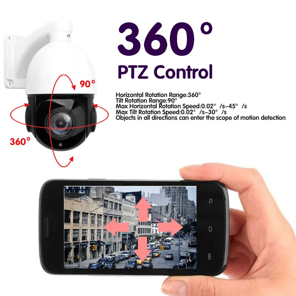 XMEYE AHD CCTV Camera Security Camera System Kit 5MP 4CH DVR Kit outdoor 30X 38X Zoom PTZ BNC Camera video Surveillance set 8CH