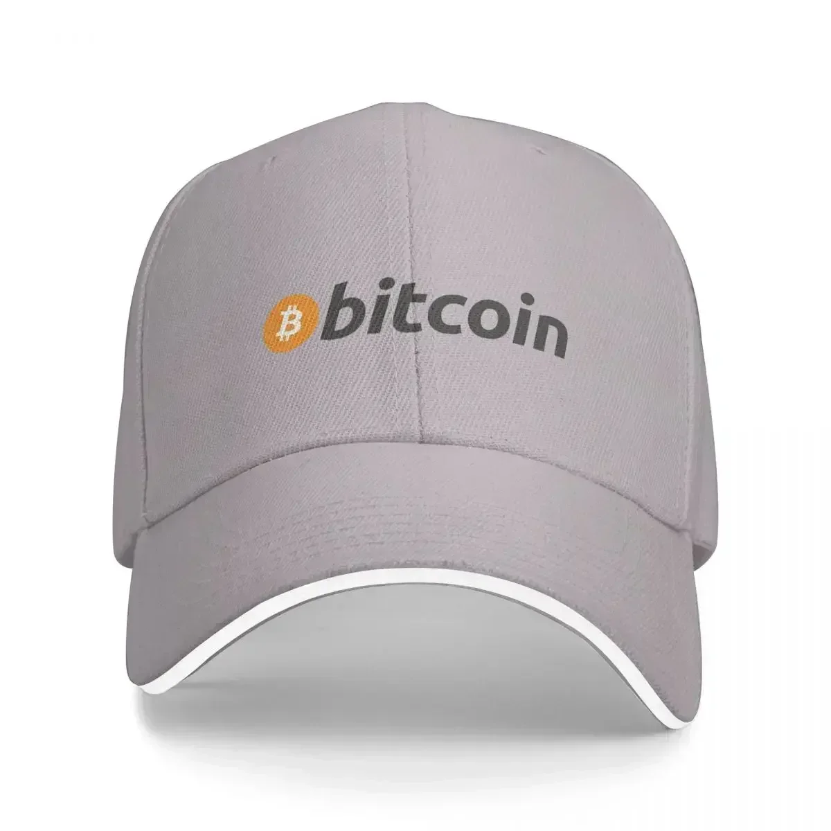 Bitcoin logotipo chapéu preto texto bonés de beisebol snapback masculino feminino chapéus ajustável casual boné streetwear chapéu de beisebol policromático