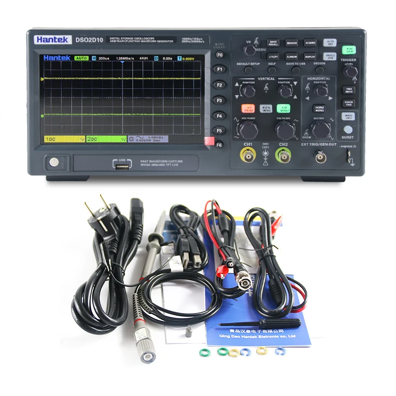 

DSO2D10 Digital Storage Oscilloscope 100MHz Bandwidth 2CH Dual Channel 1GSa/s 8M Memory Depth with 1CH Waveform Generator