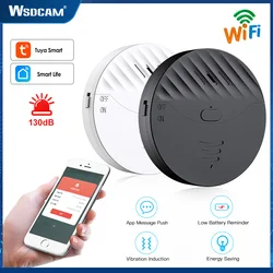 Wsdcam-Tuya WiFi Sensor de Vibração para Janelas e Portas, 130dB, Alarme de Segurança contra Roubo, Vida Inteligente, Remoto, Smart Home Security Protection