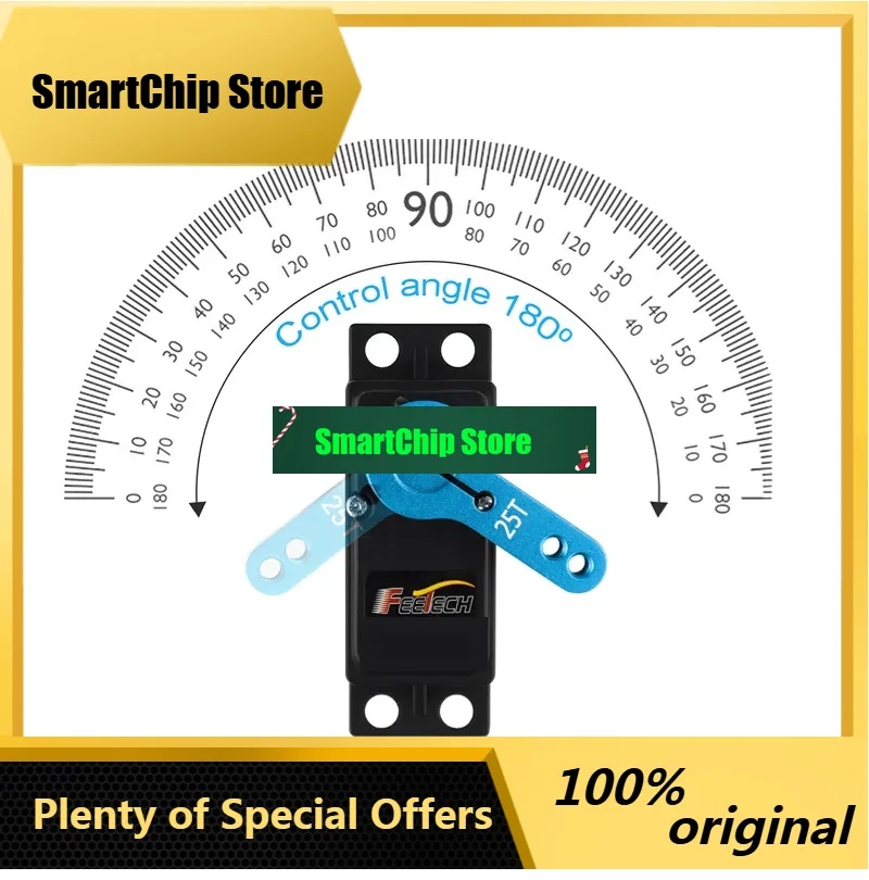 SmCp7.4V 30KG Steel Gear 180 Degree Waterproof Standard RC Servo Motor For 1/8 1/10 RC Car Traxx RC Helicopter Drone DIY Robotic