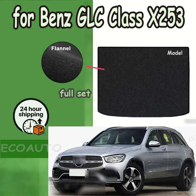 

PRIMEMAT Rear Trunk Mats For Benz GLC Class X253 2016-2022 Cargo Liner Tray Luggage Floor