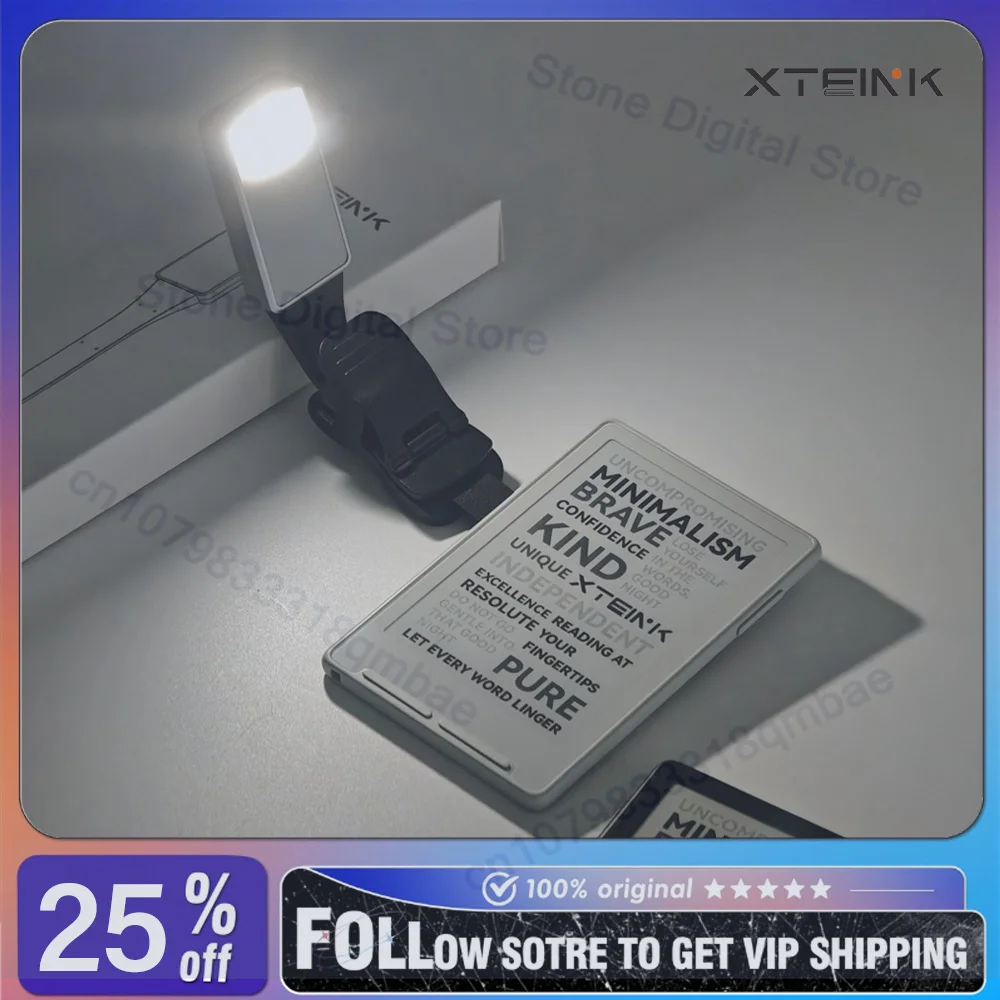 Global International Edition XTEINK X3 E-ink Screen Reader and Three Color Light Adjustment Magnetic Reading Light