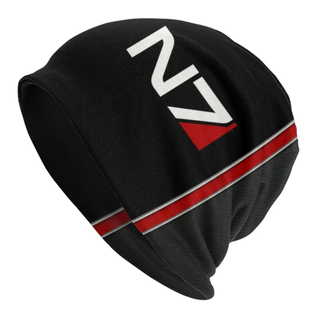 N7 Mass Effect Emblem Skullies Beanies Caps Unisex Winter Knitted Hat Alliance Military Video Game Bonnet Hats Outdoor Ski Cap