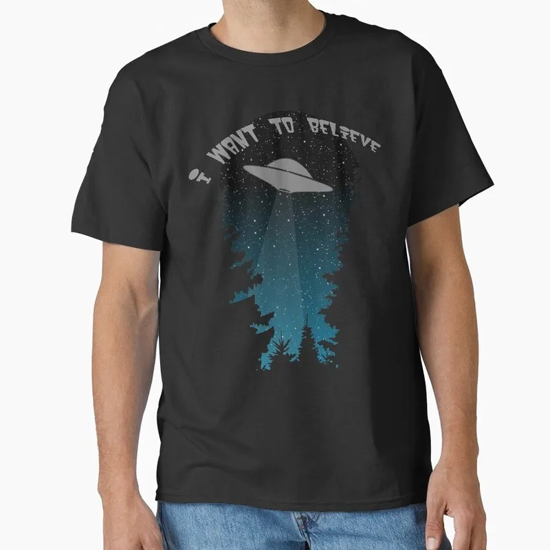 Vintage Sci fi tv series The X Files Gift t shirt 0227 Retro Alien movie Graphic clothes All size tops S-6XL