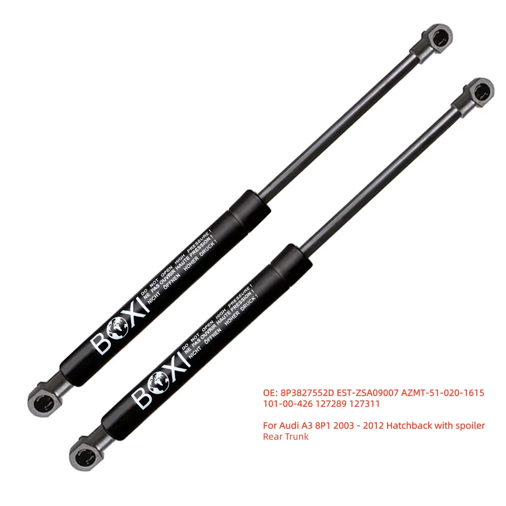 

BOXI 2pcs Boot Shock Gas Spring Lift Support For Audi A3 8P1 2003 - 2012 Hatchback with spoiler 8P3827552D Lift Struts
