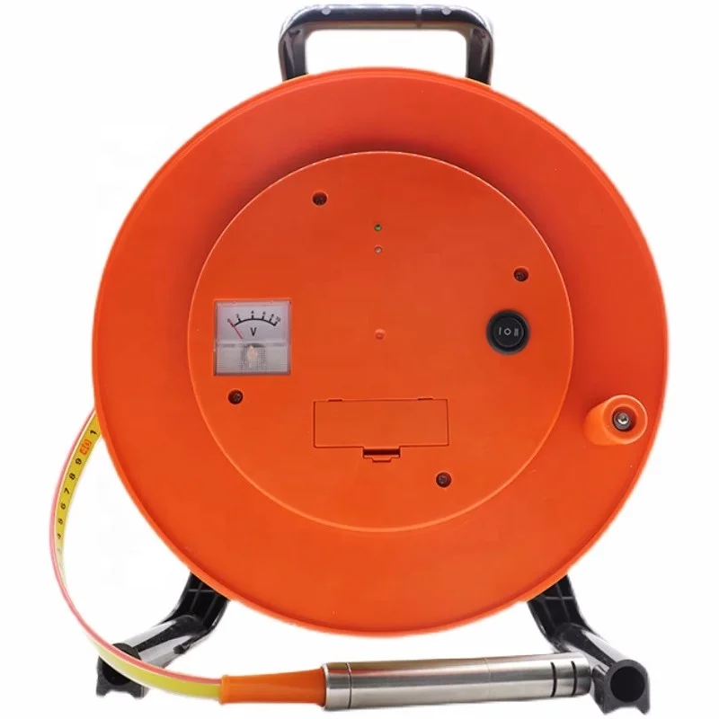 2026 Economical ABS Shell 50m Carbon Steel Ruler Portable Meter Tape Alarm Water Level Indicator for Tank 100m 200m 300m Depth W