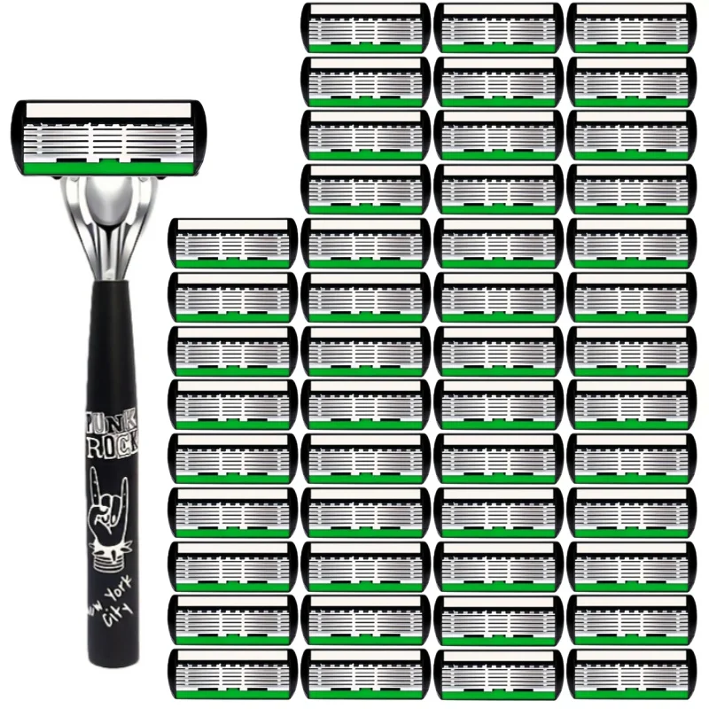 NEW Shaver Men Razor Shaving 6 Layer Stainless Blade Shaver Reusable Safety Razor Hair Removal Shaver Imported Blade Multi Tool