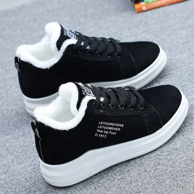 Winter Outdoor Women Shoes Warm Fur Plush Lady Casual Shoes Lace Up Fashion Sneakers Zapatillas Mujer Platform Snow Boots Mujer