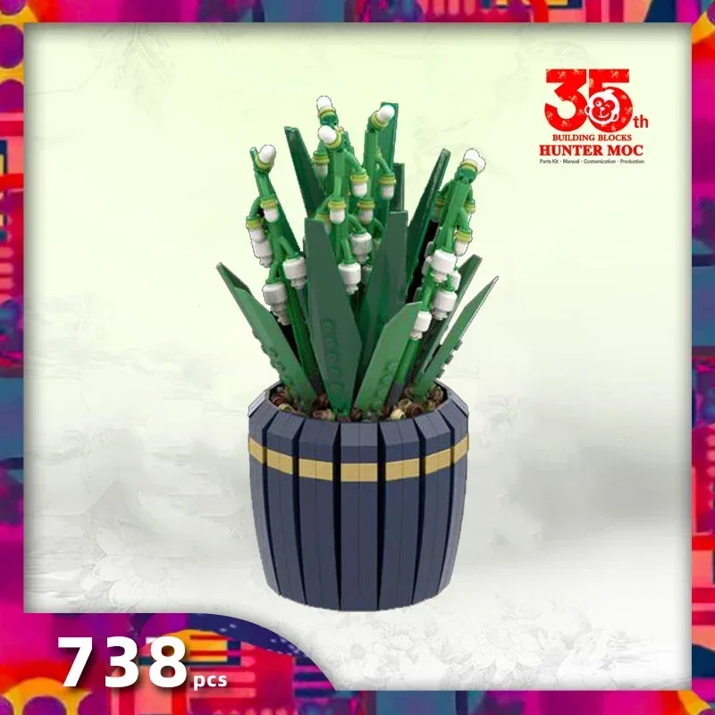 Decoración de flores, florero artístico, regalo para niña, cosas, juguetes para niñas, ramo de flores, bloques de construcción, flores artificiales, Cristo