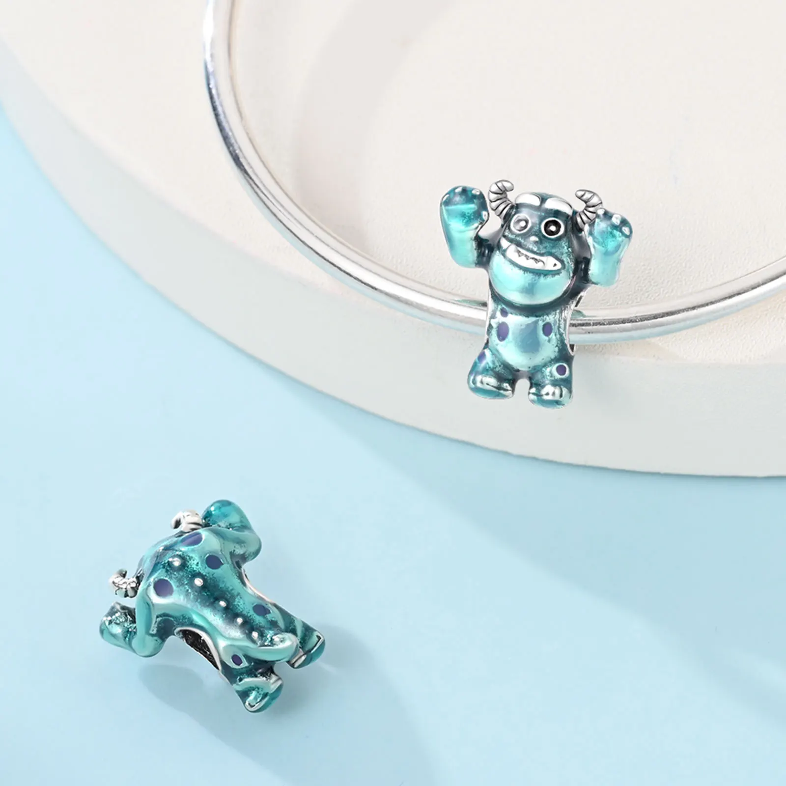 Potdemiel Disney 925 Silver Mickey Minnie Pumpkin Carriage Pendant beads Fit For Bracelet DIY Birthday Women's Party Gift view 6