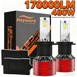Heyword 2Pcs Car Headlight H4 H7 LED H11 9005 9006 H1 Auto Bulbs 480W 170000LM Light Lamp 6000K 12V Led Headlight Bulbs